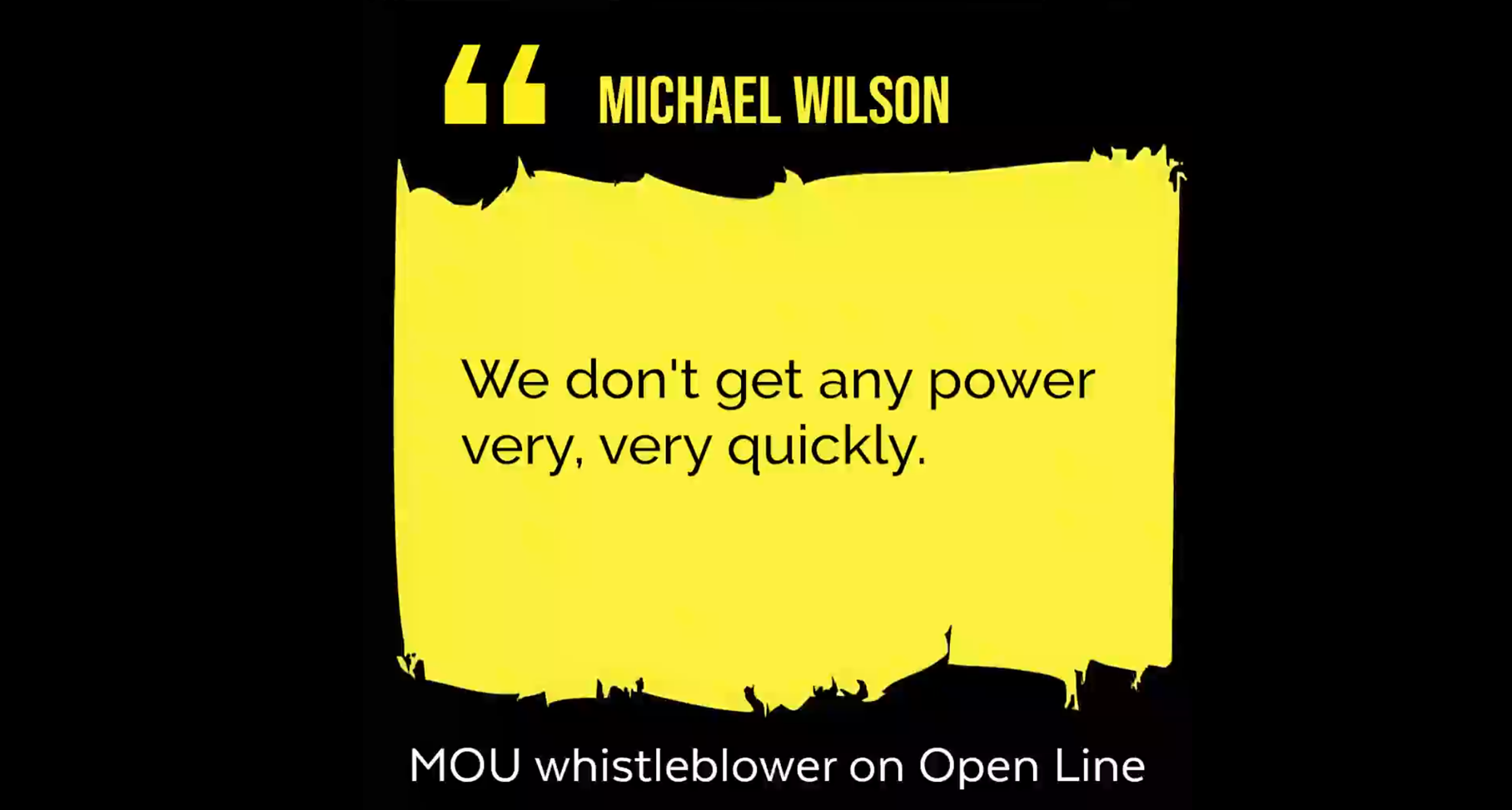 Michael Wilson on Open Line with Paddy Daly